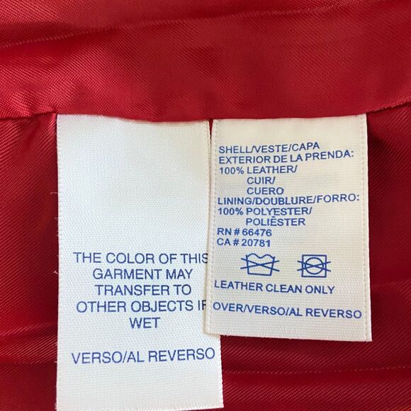 Vintage Y2K Tommy Hilfiger Black Leather Pants Size 6 Red Lining Deadstock - Picture 6 of 10